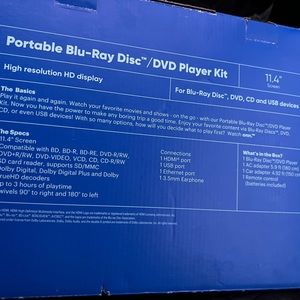 Portable Blu-ray Disc/ DVD Player kit